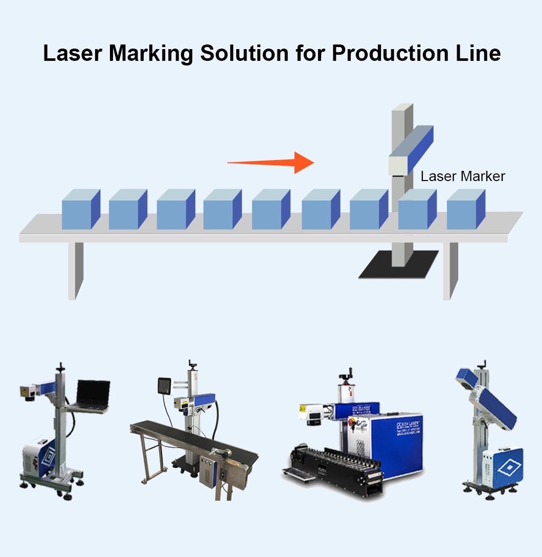 Cheap Flying Fiber Laser Marking Machine 30W Printer Pop Can Label Batch Number Expiry Number Marking